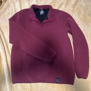 Gerry Men's Maroon Zip-Up Sweater